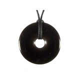 Obsidiaan (zwart) hanger donut 3 cm Obsidiaan (zwart) hanger donut 3 cm
