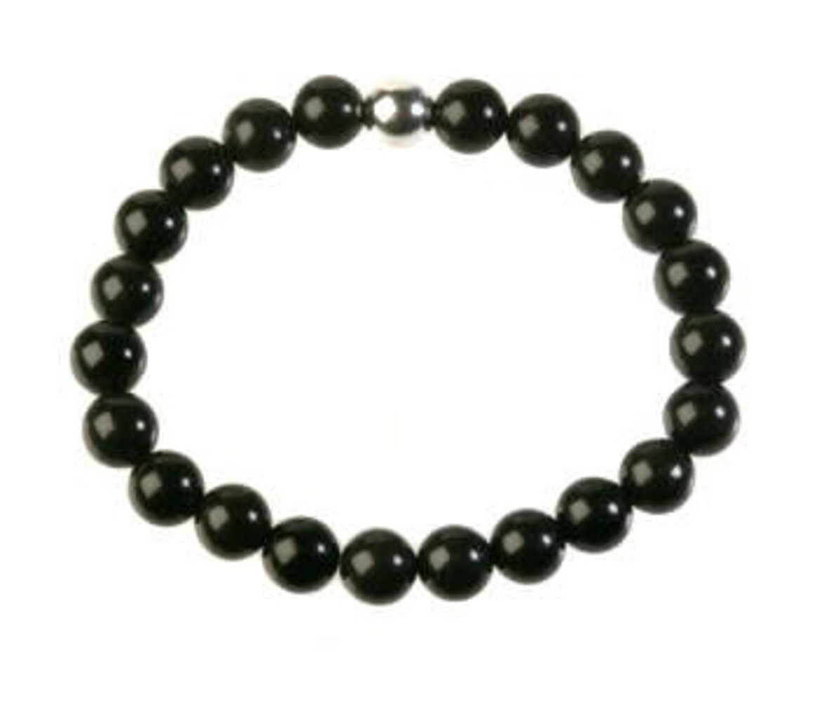 Obsidiaan (zwart) armband 20 cm | 8 mm kralen