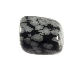 Obsidiaan (sneeuwvlok) steen getrommeld 5 - 10 gram Obsidiaan (sneeuwvlok) steen getrommeld 5 - 10 gram
