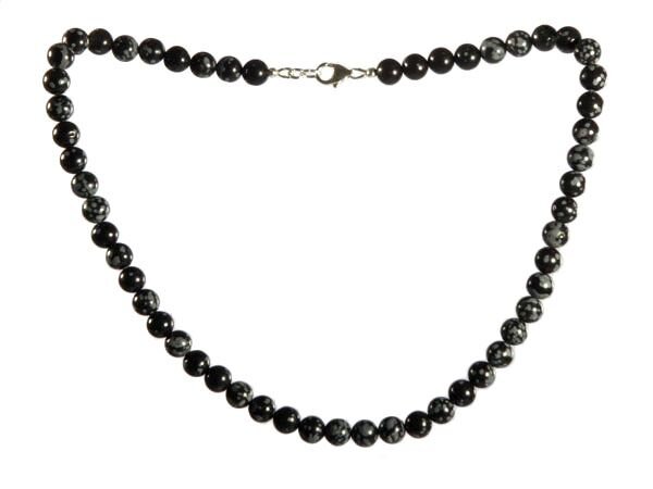 Obsidiaan (sneeuwvlok) ketting 8 mm kralen Obsidiaan (sneeuwvlok) ketting 8 mm kralen