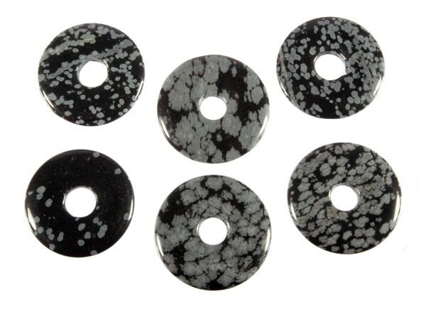 Obsidiaan (sneeuwvlok) hanger donut 3 cm Obsidiaan (sneeuwvlok) hanger donut 3 cm