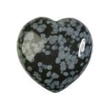 Obsidiaan (sneeuwvlok) edelsteen hart 3 cm Obsidiaan (sneeuwvlok) edelsteen hart 3 cm