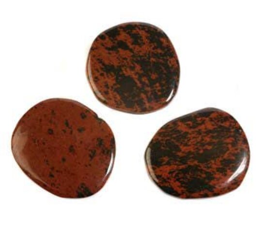 Obsidiaan (mahonie) steen plat gepolijst Obsidiaan (mahonie) steen plat gepolijst