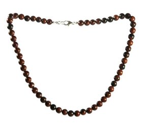 Obsidiaan (mahonie) ketting 8 mm kralen