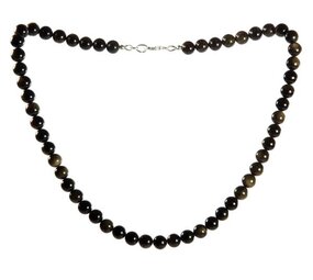 Goud obsidiaan ketting 8 mm kralen Goud obsidiaan ketting 8 mm kralen