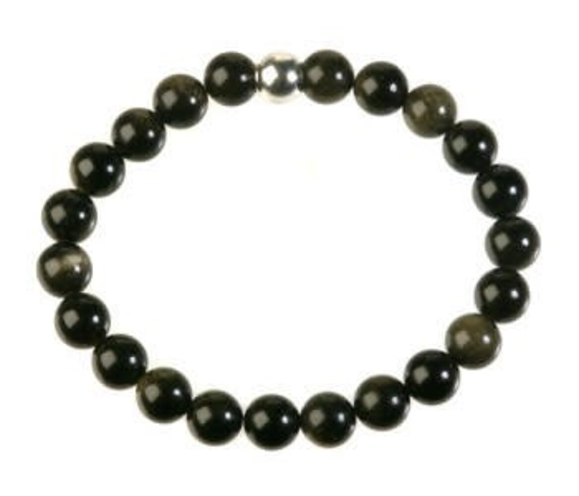Goud obsidiaan armband 20 cm | 8 mm kralen Goud obsidiaan armband 20 cm | 8 mm kralen