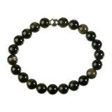 Goud obsidiaan armband 20 cm | 8 mm kralen Goud obsidiaan armband 20 cm | 8 mm kralen