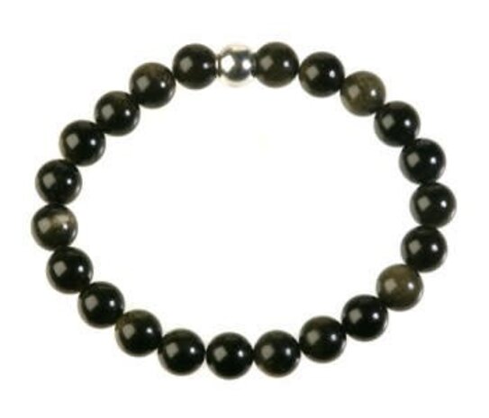 Goud obsidiaan armband 20 cm | 8 mm kralen Goud obsidiaan armband 20 cm | 8 mm kralen