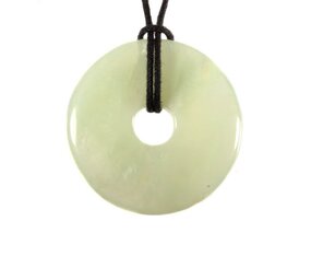 New jade (serpentijn) hanger donut 4 cm New jade (serpentijn) hanger donut 4 cm