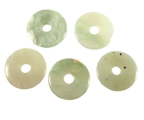 New jade (serpentijn) hanger donut 4 cm New jade (serpentijn) hanger donut 4 cm