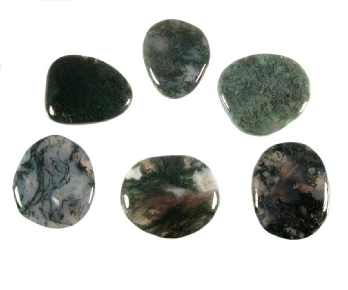 Mosagaat steen plat gepolijst