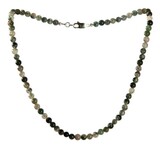 Mosagaat ketting 6 mm kralen Mosagaat ketting 6 mm kralen