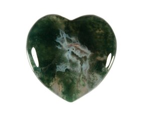 Mosagaat edelsteen hart 4 cm Mosagaat edelsteen hart 4 cm