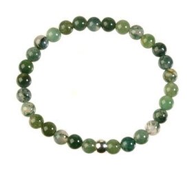 Mosagaat armband 15 cm | 6 mm kralen Mosagaat armband 15 cm | 6 mm kralen