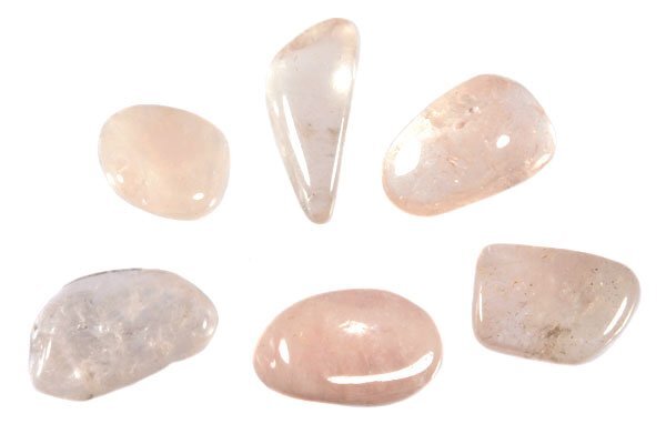 Morganiet steen getrommeld 10 - 15 gram Morganiet steen getrommeld 10 - 15 gram