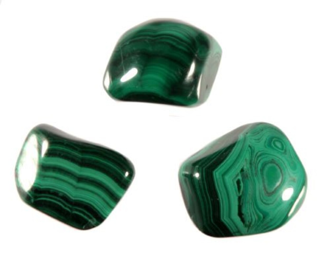 Malachiet steen getrommeld 20 - 30 gram Malachiet steen getrommeld 20 - 30 gram