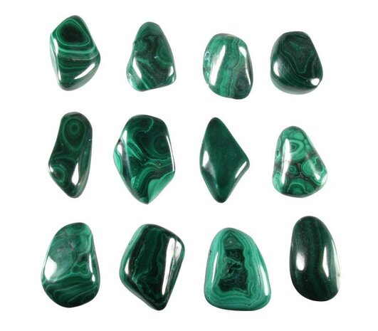 Malachiet hanger doorboord Malachiet hanger doorboord