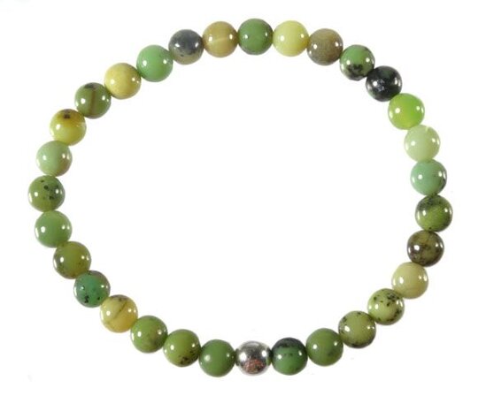 Magnetiet in serpentijn armband 18 cm | 6 mm kralen Magnetiet in serpentijn armband 18 cm | 6 mm kralen