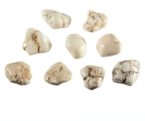 Magnesiet steen getrommeld 2 - 5 gram Magnesiet steen getrommeld 2 - 5 gram