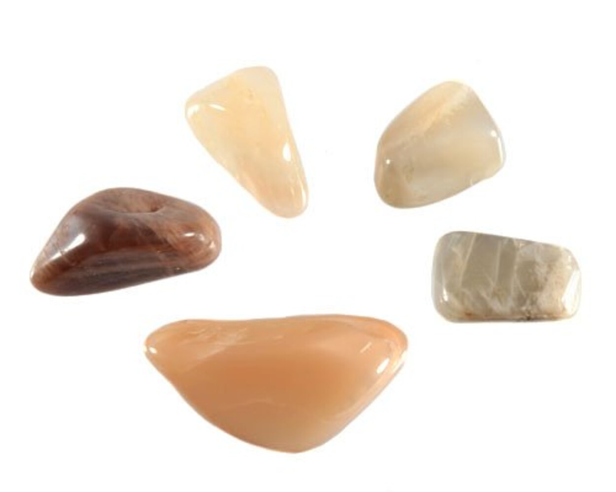 Maansteen steen getrommeld 5 - 10 gram Maansteen steen getrommeld 5 - 10 gram