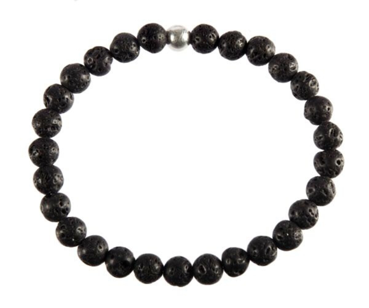 Lavasteen armband 18 cm | 6 mm kralen Lavasteen armband 18 cm | 6 mm kralen