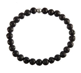 Lavasteen armband 18 cm | 6 mm kralen Lavasteen armband 18 cm | 6 mm kralen