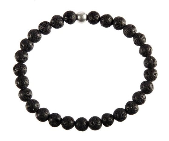 Lavasteen armband 18 cm | 6 mm kralen Lavasteen armband 18 cm | 6 mm kralen