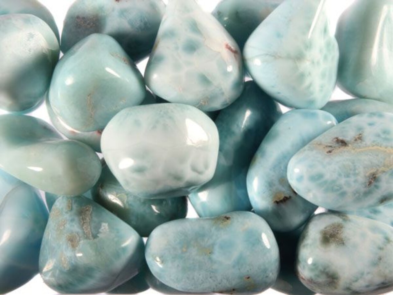 Larimar steen getrommeld 2 - 5 gram Larimar steen getrommeld 2 - 5 gram