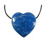 Lapis lazuli hanger hart doorboord