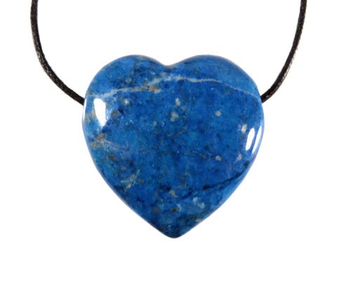 Lapis lazuli hanger hart doorboord