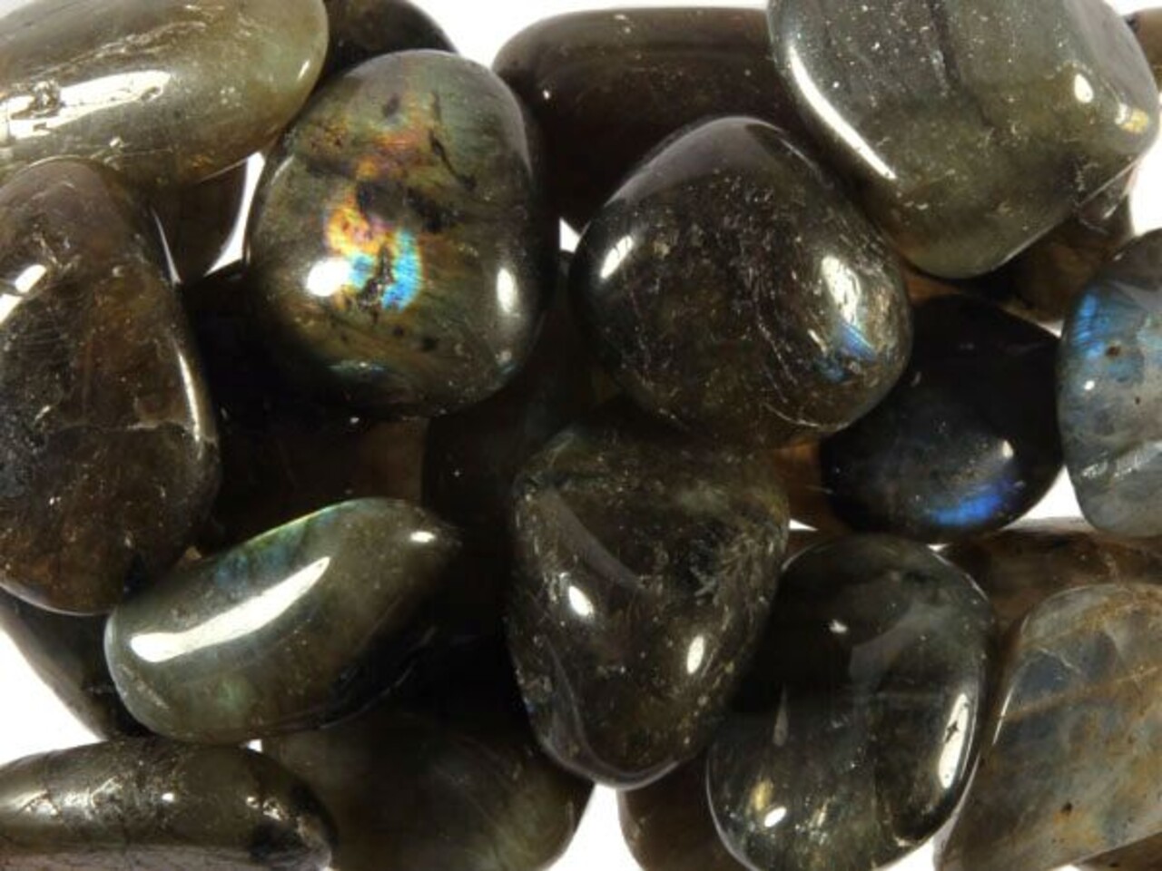 Labradoriet steen getrommeld 5 - 10 gram Labradoriet steen getrommeld 5 - 10 gram