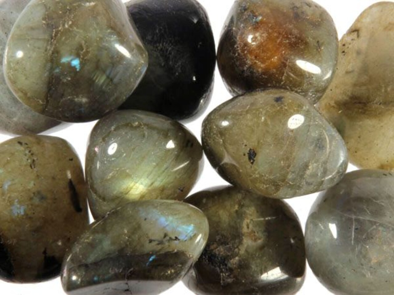 Labradoriet steen getrommeld 10 - 20 gram Labradoriet steen getrommeld 10 - 20 gram