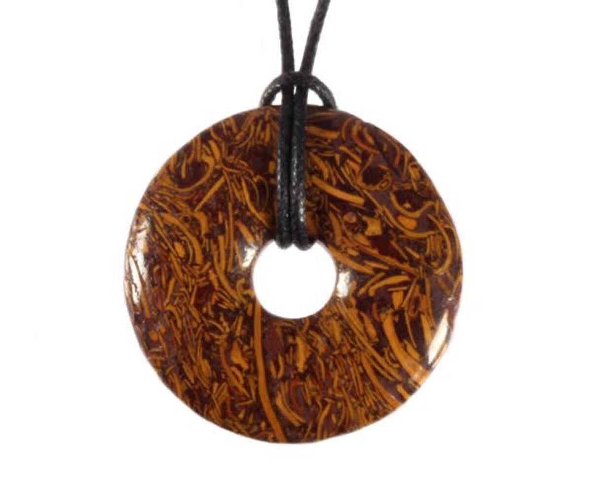 Jaspis (slangen) hanger donut 3 cm Jaspis (slangen) hanger donut 3 cm