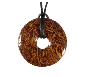 Jaspis (slangen) hanger donut 3 cm