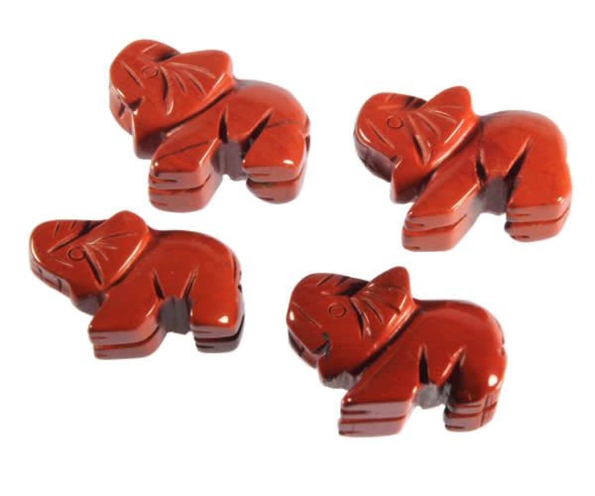 Jaspis (rood) hanger olifant doorboord Jaspis (rood) hanger olifant doorboord