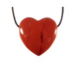 Jaspis (rood) hanger hart doorboord Jaspis (rood) hanger hart doorboord