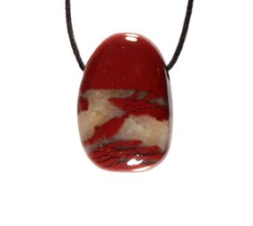 Jaspis (rood) hanger doorboord