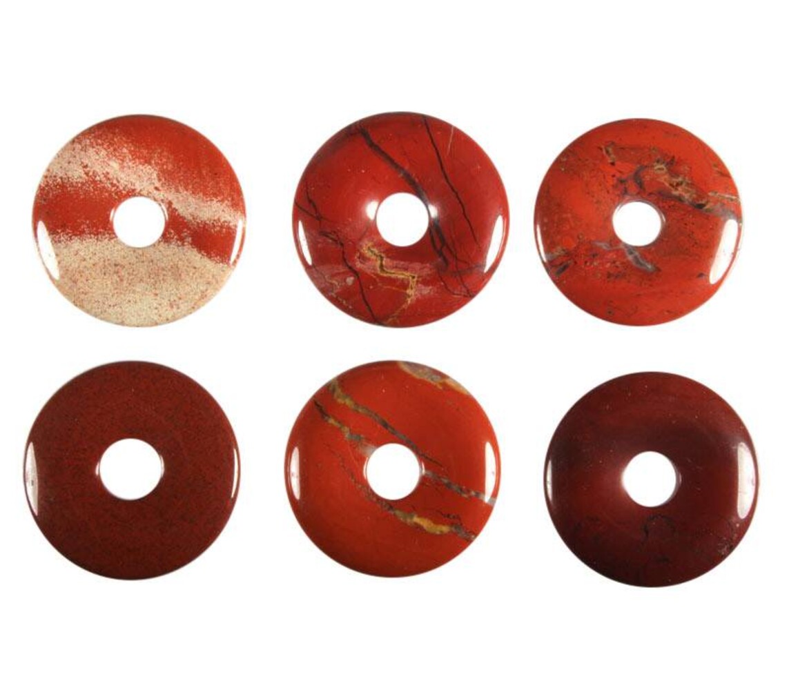 Jaspis (rood) hanger donut 3 cm Jaspis (rood) hanger donut 3 cm