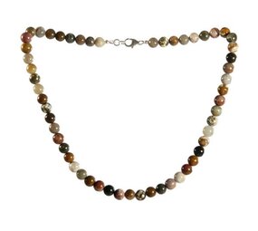 Jaspis (oceaan) ketting 8 mm kralen