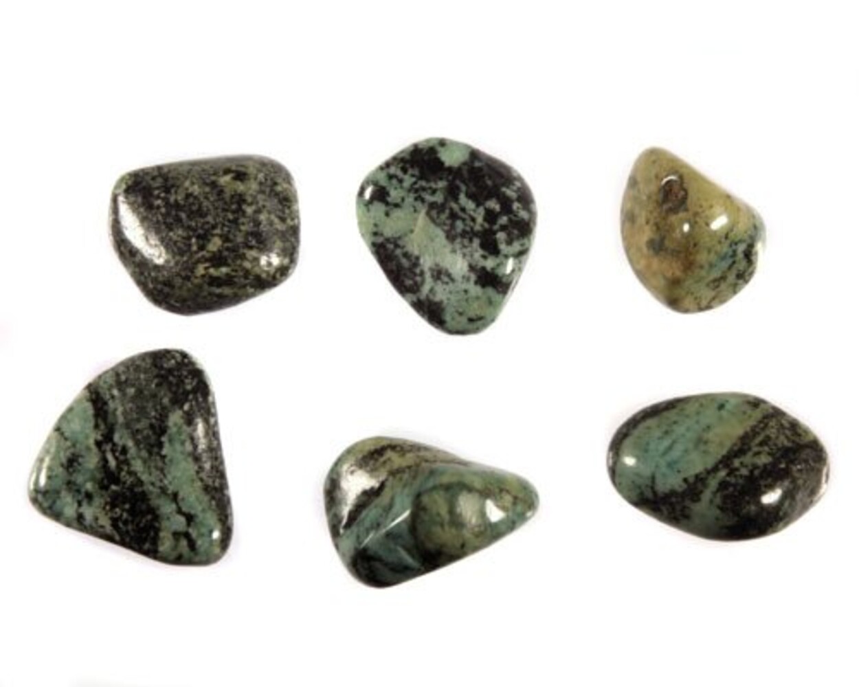 Jaspis (groen) steen getrommeld 2 - 5 gram Jaspis (groen) steen getrommeld 2 - 5 gram