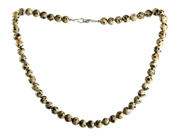 Jaspis (dalmatier) ketting 8 mm kralen Jaspis (dalmatier) ketting 8 mm kralen