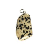 Jaspis (dalmatiër) hanger met zilveren oogje Jaspis (dalmatiër) hanger met zilveren oogje