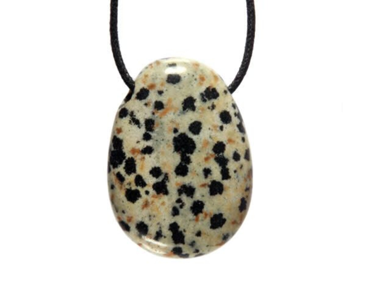 Jaspis (dalmatier) hanger doorboord