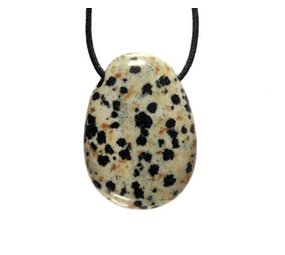 Jaspis (dalmatier) hanger doorboord