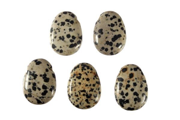 Jaspis (dalmatier) hanger doorboord