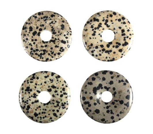 Jaspis (dalmatiër) hanger donut 4 cm Jaspis (dalmatiër) hanger donut 4 cm