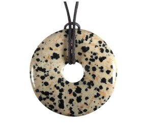 Jaspis (dalmatiër) hanger donut 4 cm Jaspis (dalmatiër) hanger donut 4 cm