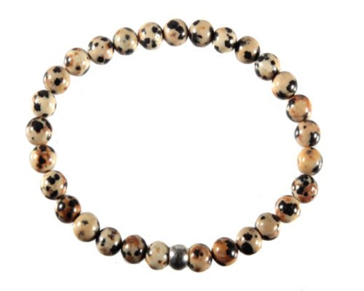Jaspis (dalmatier) armband 18 cm | 6 mm kralen Jaspis (dalmatier) armband 18 cm | 6 mm kralen