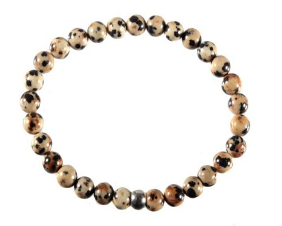 Jaspis (dalmatier) armband 18 cm | 6 mm kralen Jaspis (dalmatier) armband 18 cm | 6 mm kralen