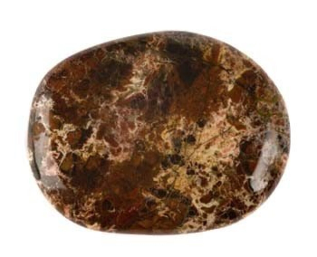 Jaspis (breccie) steen plat gepolijst